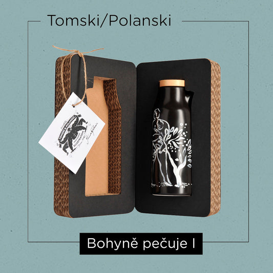 Designová keramická láhev na olivový olej "Bohyně pečuje"