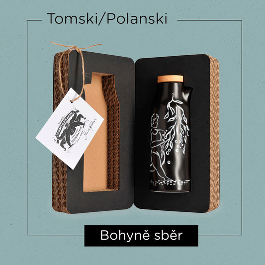 Designová keramická láhev na olivový olej "Bohyně sběr"